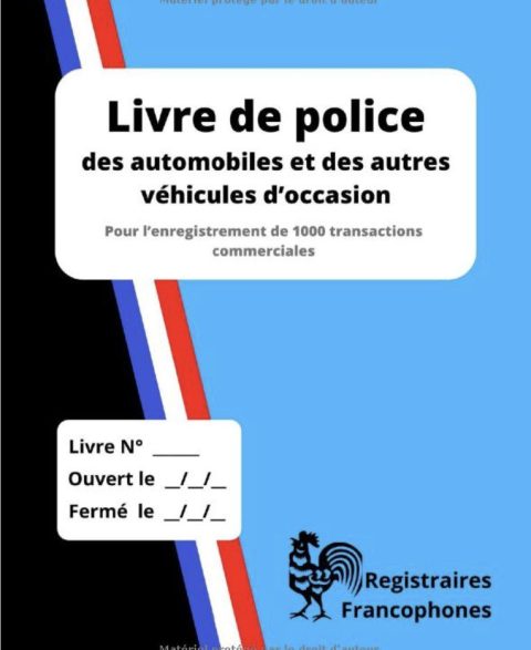 Livre de police des automobiles et des autres véhicules d’occasion