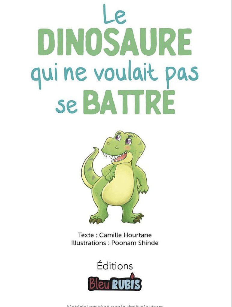 Le dinosaure qui ne voulait pas se battre Livre dinosaure pour enfants de 5 à 8 ans