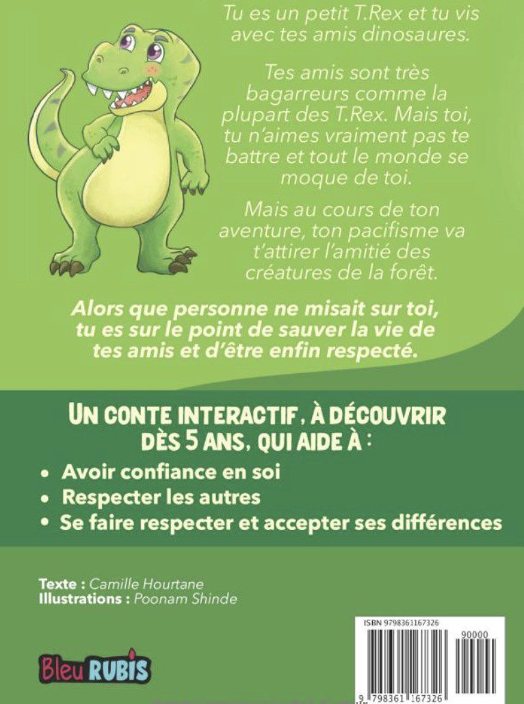 Le dinosaure qui ne voulait pas se battre Livre dinosaure pour enfants de 5 à 8 ans