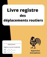 Livre registre des déplacements routiers Pour l'enregistrement de 1000 trajets de véhicule