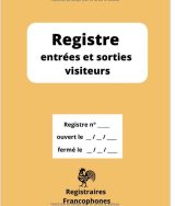Registre entrées et sorties visiteurs Livre journal pour l'enregistrement de 1000 visites