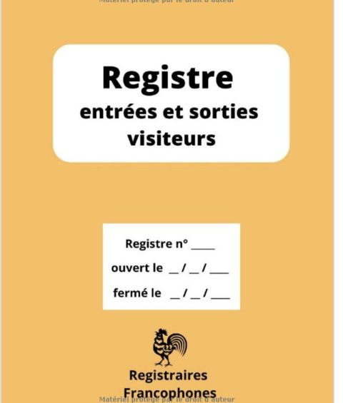 Registre entrées et sorties visiteurs Livre journal pour l'enregistrement de 1000 visites