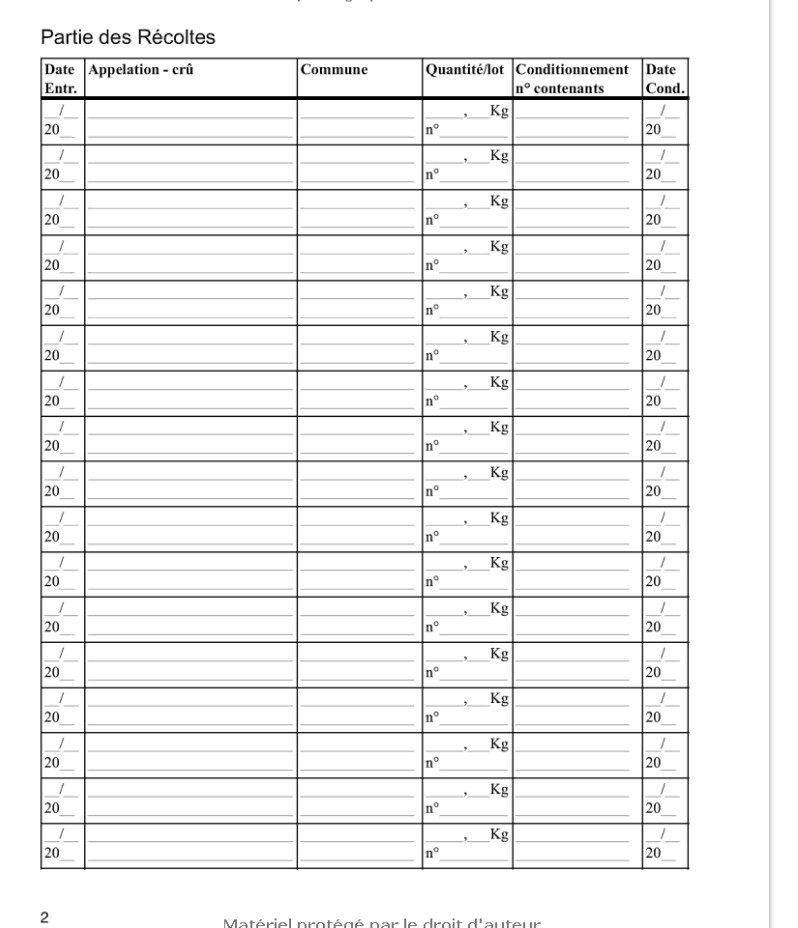 Cahier de Miellerie Registre des mouvements de miel pour les exploitations apicoles