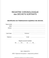 Registre chronologique des déchets sortants pour la consignation de 200 opérations