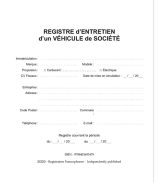 Registre d'entretien d'un véhicule de société carnet à l'usage des entreprises