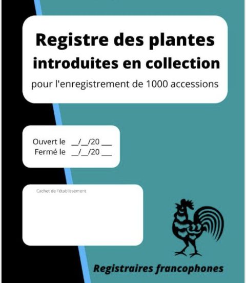 Registre des plantes introduites en collection pour l'enregistrement de 1000 accessions