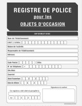 Registre de Police Objets d'Occasion Registre des Objets Mobiliers obligatoire pour Friperies, Dépôts Ventes, Vide-Greniers,