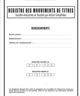 Registre Des Mouvements de Titres Pour SA et SAS | 1 200 Enregistrements