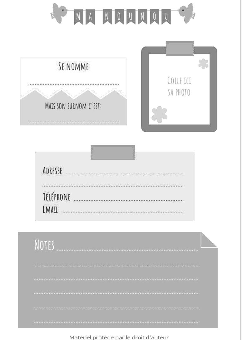 Carnet de liaison nounou Cahier pour faciliter la communication parents-nounou sur le suivi de bébé