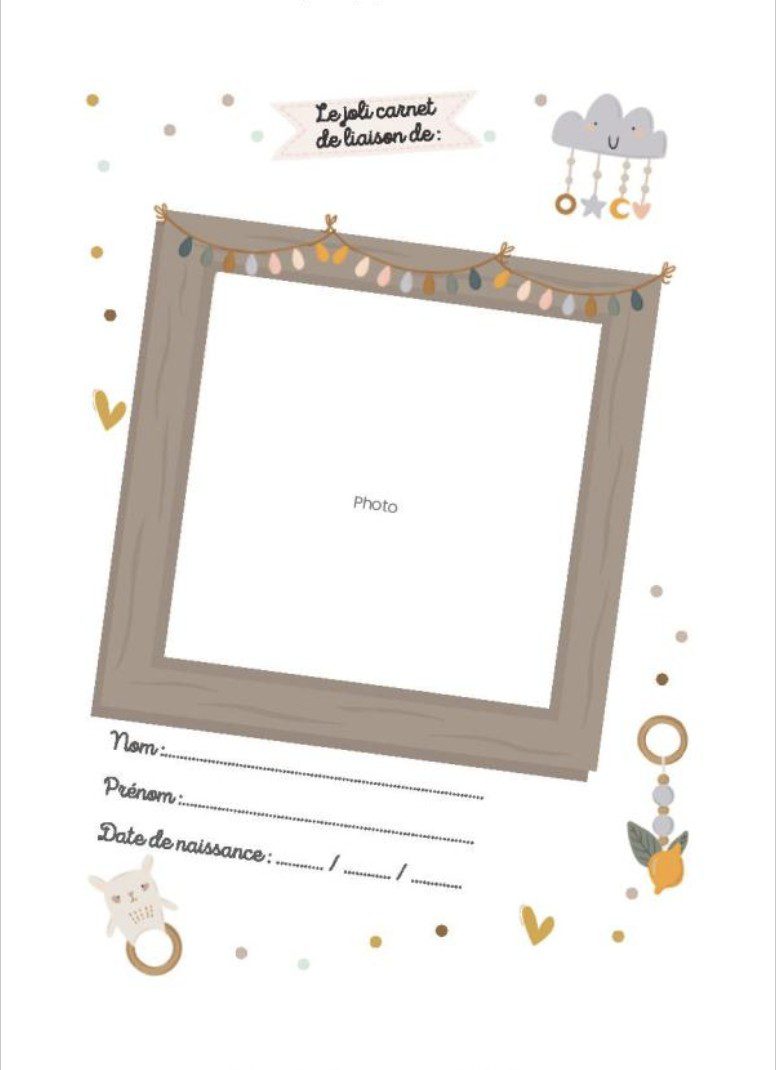 CARNET DE LIAISON NOUNOU Cahier de transmission entre parents et nounou pour faciliter la communication