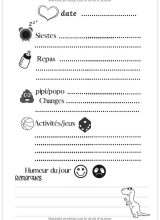 Mon carnet de liaison nounou | cahier de suivi quotidien nounou parents