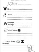 Mon carnet de liaison nounou | cahier de suivi quotidien nounou parents pour une communication