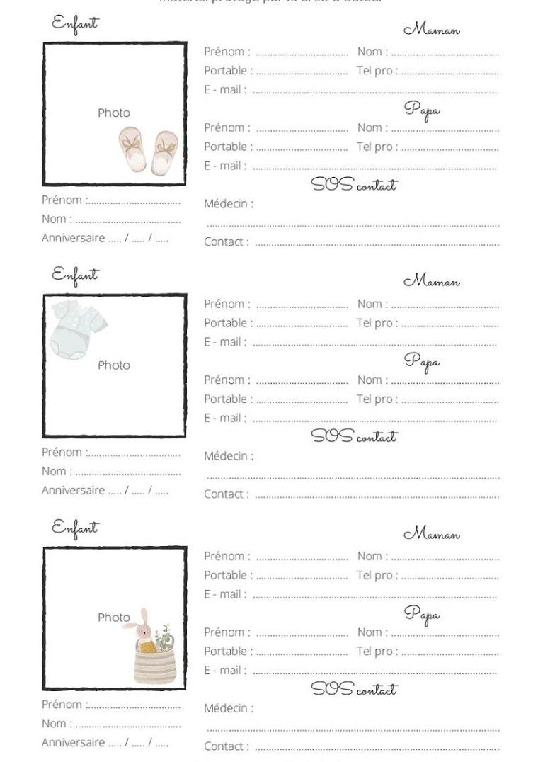COUPONS DE RELEVÉS MENSUELS ASSISTANTE-MATERNELLE  Carnet de 95 coupons mensuels
