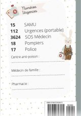 Carnet à consulter en cas d'accident et urgences Assistante-maternelle Recueil de données à destination des secouriste en cas d'urgences