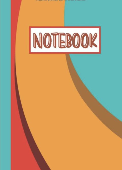Notebook - Carnet de notes Couleurs 70's Intérieur 100 pages quadrillées - Petits carrés