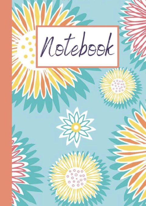 Notebook Carnet de notes Notebook / Ligné fleuri pastel