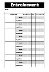 Carnet d'entraînement femme Programmez vos entraînements quotidiens - 90 jours
