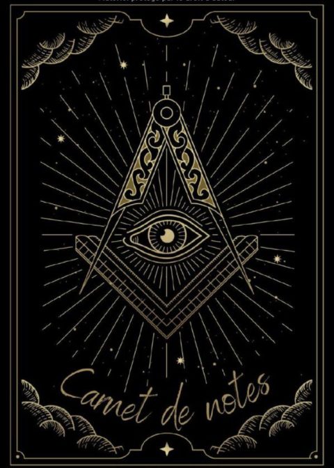 Carnet de notes Symbole Compas Franc Maçonnerie Esotérisme Troisième Oeil - Cahier de notes Ligné - 120 pages