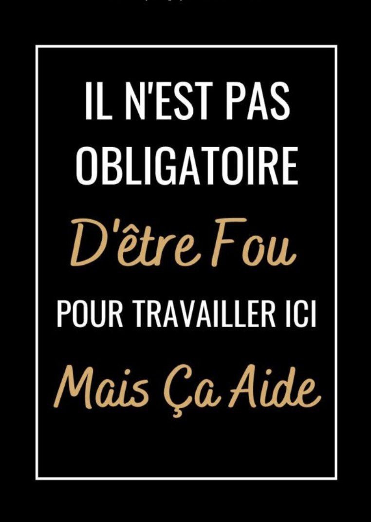 Il n'est pas Obligatoire D'être Fou Un carnet de notes drôle pour les travailleurs et collègues au travail
