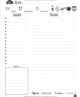 Recettes cahier de recettes à remplir carnet de recettes. Livre de recettes vierge à écrire les recettes et repas préférés