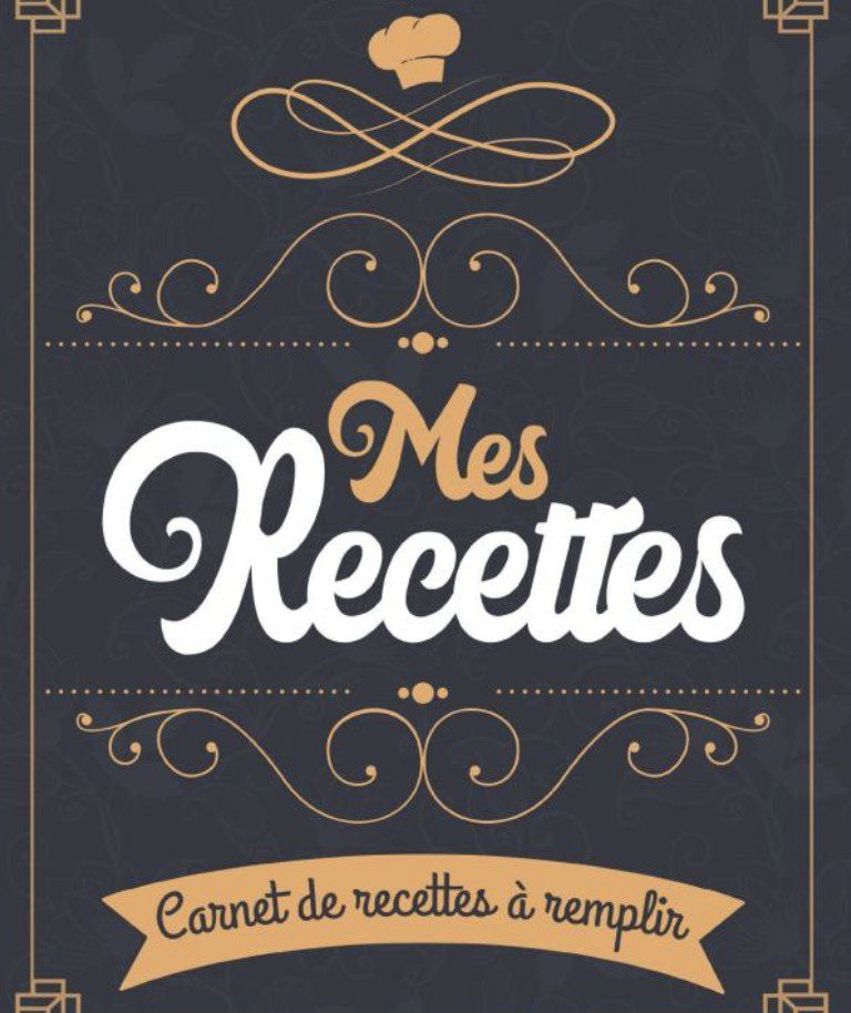 Mes recettes Carnet de 100 recettes cuisine à remplir Livre de cuisine personnalisable