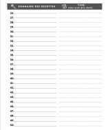 Recettes préférées (Cahier de Recettes à Remplir avec vos 100 recettes favorites) Cahier de Cuisine personnalisé