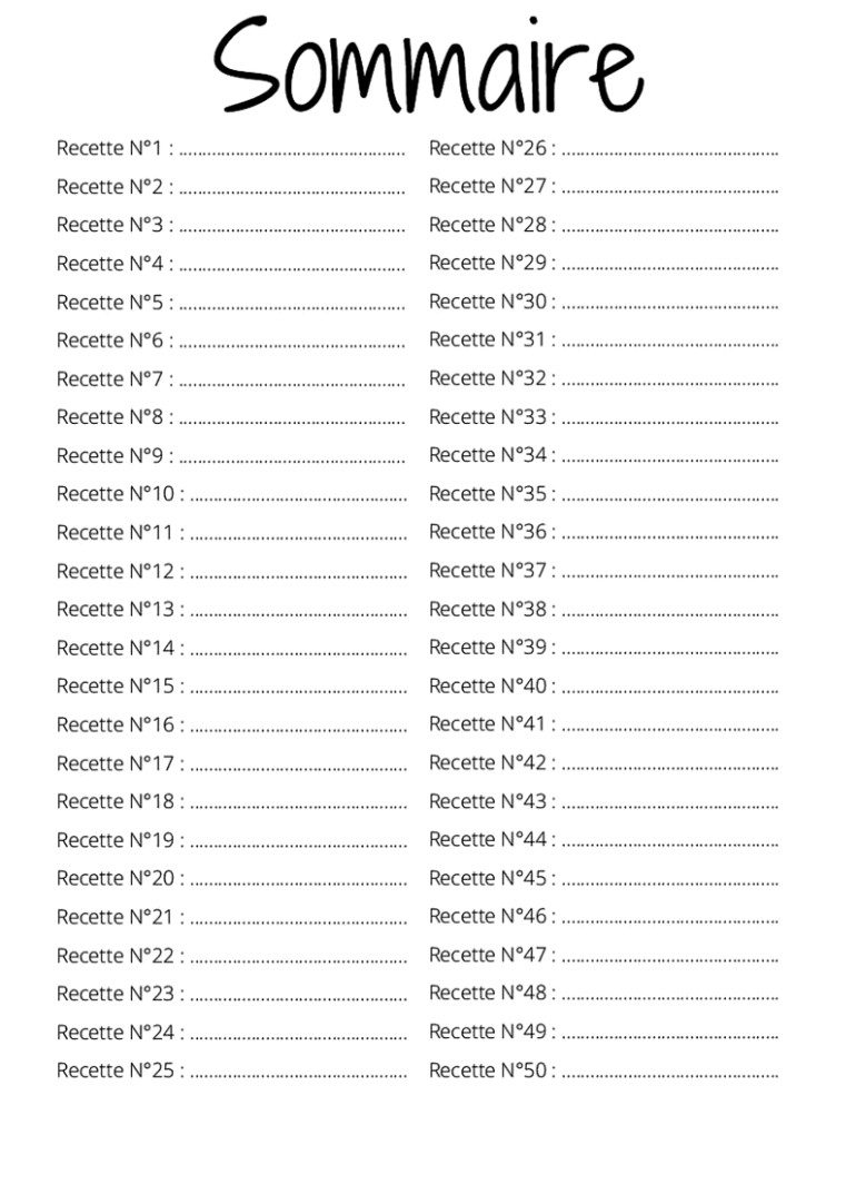 Recettes de mamie Carnet de recettes de cuisine à remplir - 100 fiches de recettes à personnaliser