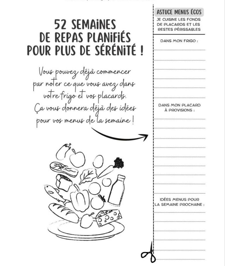Planificateur de Menus et Listes de Courses Découpables