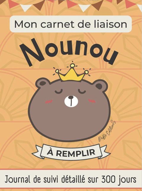 Carnet de Liaison Nounou à remplir 300 jours de suivi Agenda non daté