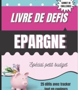 Livre de défis épargne spécial petit budget Carnet de challenges budgétaires