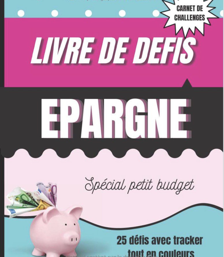 Livre de défis épargne spécial petit budget Carnet de challenges budgétaires