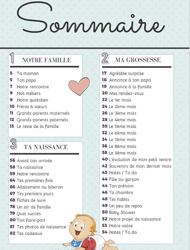 Mon livre de grossesse à compléter De la grossesse à la première année de bébé