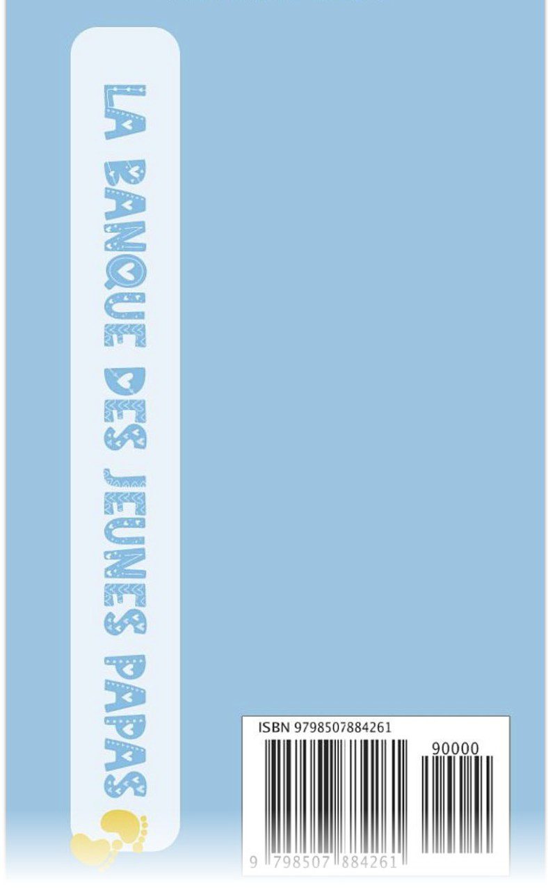 Chéquier Jeune Papa - 19 Chèques en Couleur Cadeau de Naissance pour Papa