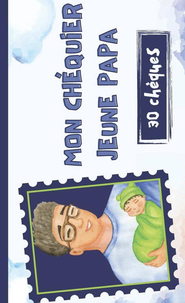 Chéquier jeune papa Cadeau de Naissance pour papa. Livre de coupons original