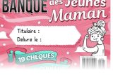 Chéquier Jeune Maman Livre de 19 bons couleurs à offrir à une future maman