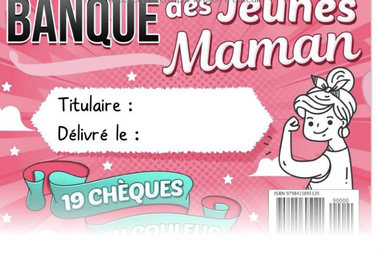 Chéquier Jeune Maman Livre de 19 bons couleurs à offrir à une future maman