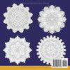 Livre de coloriage adulte – Mandalas de fleurs anti-stress, 48 illustrations uniques, format carré 21,6 cm, 100 pages