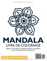 Mandala – Livre de coloriage pour enfants | 55 mandalas faciles | Grand format 21,6 × 27,9 cm | 113 pages, impression unilatérale