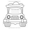 Livre de coloriage véhicules pour enfants dès 2 ans – Voitures, tracteur, excavatrice et camion de pompier (48 pages)
