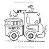 Livre de coloriage véhicules pour enfants dès 2 ans – Voitures, tracteur, excavatrice et camion de pompier (48 pages)