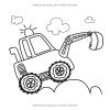 Livre de coloriage véhicules pour enfants dès 2 ans – Voitures, tracteur, excavatrice et camion de pompier (48 pages)
