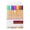 Stylo Feutre Pointe Fine 12 Couleurs Intenses pour Dessin, Coloriage, Bullet Journal