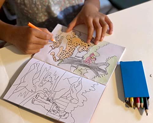 Libetui Lot de 8 Mini Livres de Coloriage pour Enfants - Thèmes Variés : Jungle, Ferme, Monde Marin, Zoo