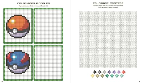 Pokémon – Coloriages Pixels – Cahier d'activités avec plus de 60 dessins à colorier, dès 5 ans