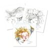 MY MANDARINE Carnet de coloriage Wild - Collection Emmanuelle Colin - 28 pages 20x20cm - Papier Clairefontaine 250g