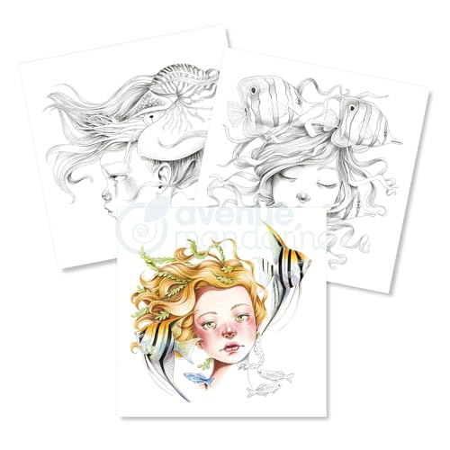 MY MANDARINE Carnet de coloriage Wild - Collection Emmanuelle Colin - 28 pages 20x20cm - Papier Clairefontaine 250g