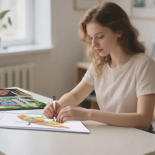 3 Livres de Coloriage Mandala pour Adultes - Relaxation Anti-Stress, Motifs Variés A4