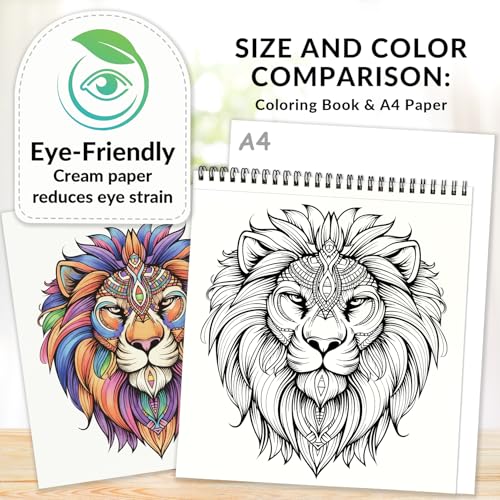 Livre de Coloriage pour Adultes : 32 Mandalas Animaux Relaxants pour Réduire le Stress et Stimuler la Créativité