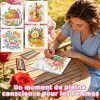 Livre de Coloriage Anti-Stress Elfew Fleurs : 35 Motifs Relaxants pour Adultes, Art-Thérapie et Loisirs Créatifs