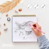 MY MANDARINE Carnet de coloriage Wild - Collection Emmanuelle Colin - 28 pages 20x20cm - Papier Clairefontaine 250g